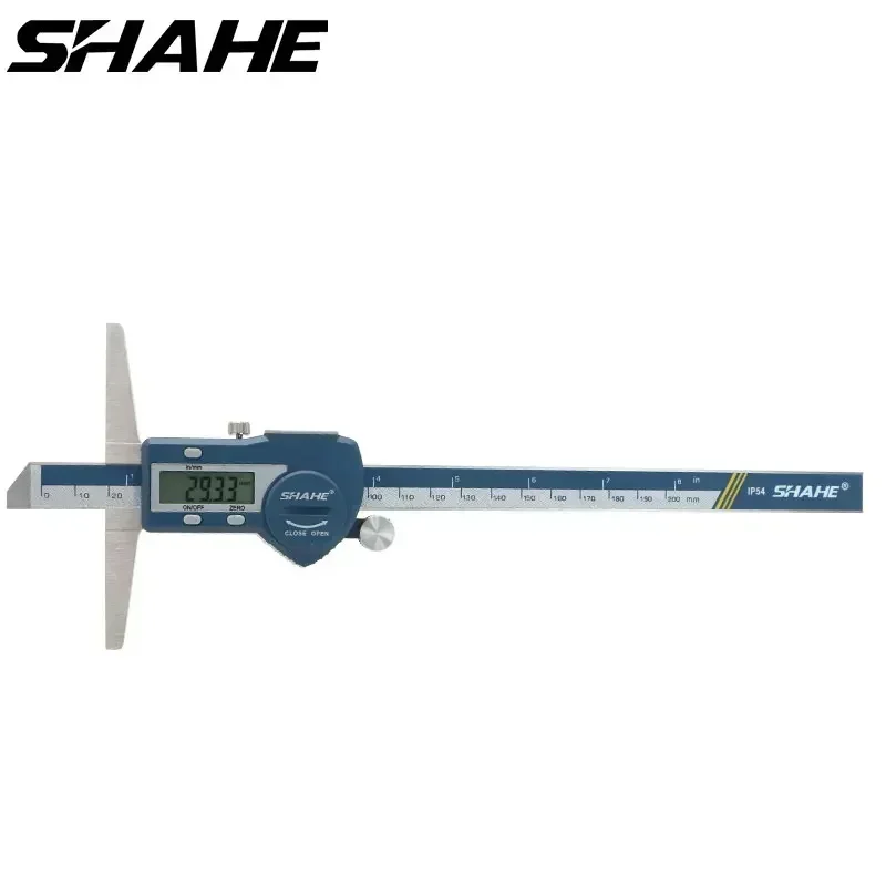 SHAHE Digital Depth Gauge, Electronic Ruler Vernier Caliper Micrometro Measuring Tools 150 200 300mm