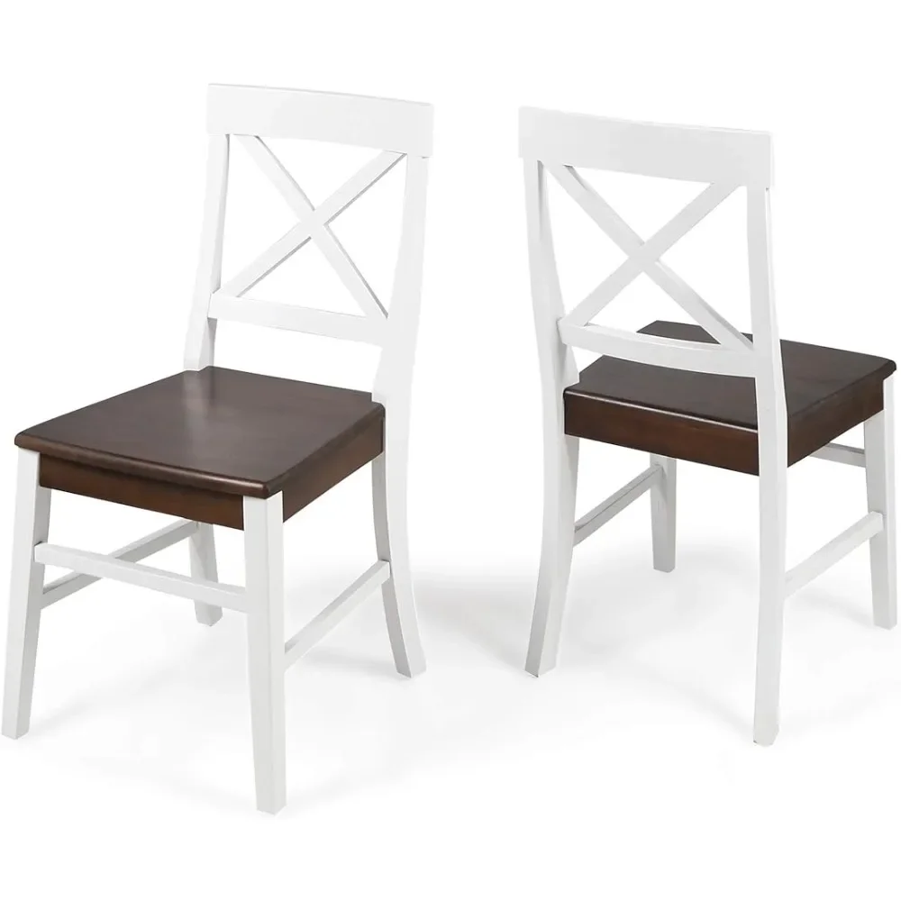 

Обеденные стулья из дерева акации для фермерского дома, цвет белый/орех 21D X 17,75 W X 35,5 H дюймов, бесплатная доставка, барные стулья, мобильные