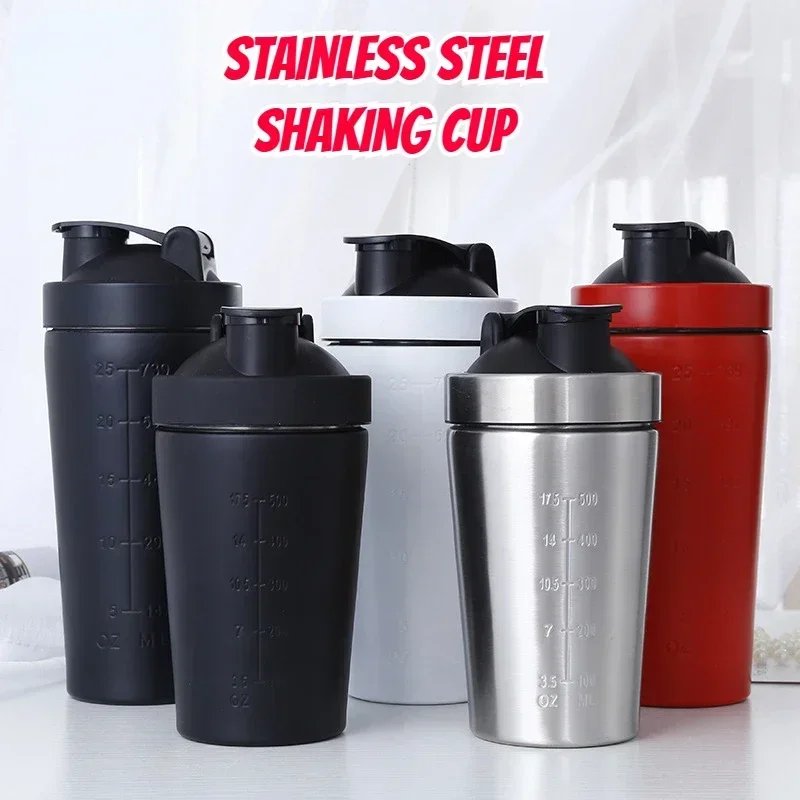 Shaker Protein Metal Shaker Fitness 500/750ml Stainless Steel Water Bottle Cup Mixer water bottle,sports water bottle,sports bottle,stainless steel water bottle,shaker bottle