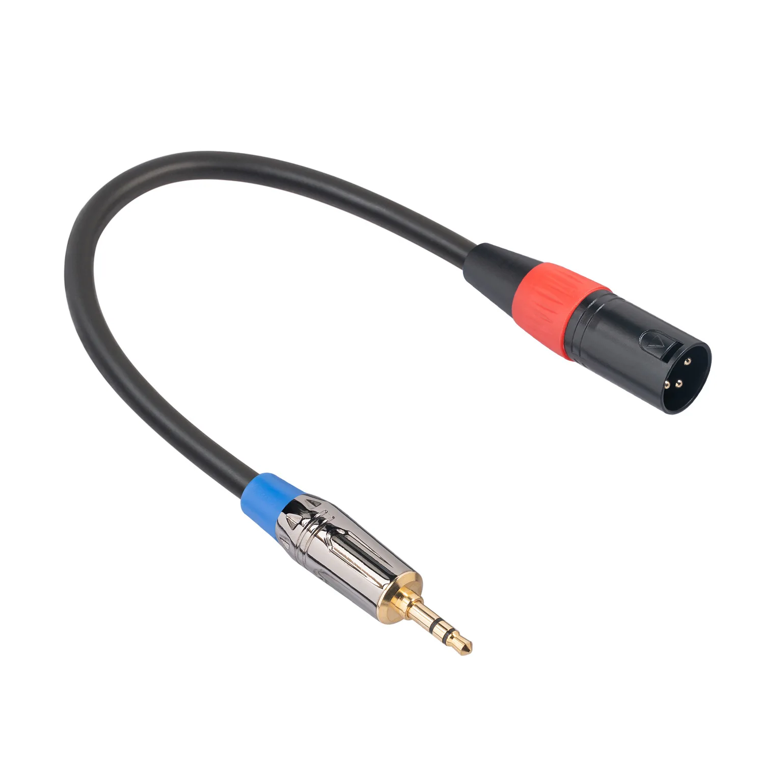 

0.3M 3.5MM male-to-male transfer cable, used for transferring XLR microphone interface for mobile phones, computers, mixers, etc