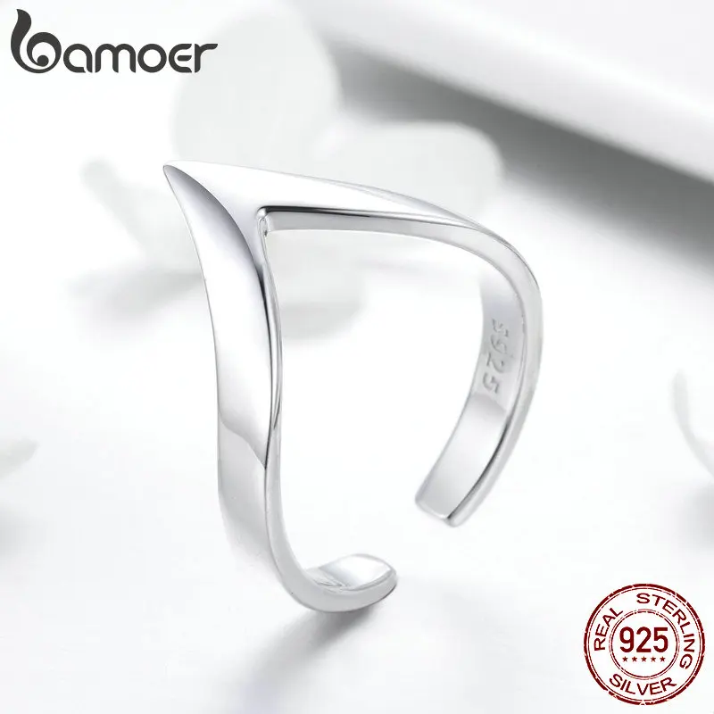 925 Sterling Silver Wave Geometric Love Adjustable Finger Rings for Women Wedding Engagement Jewelry, silver ring,wedding rings,finger rings,jewelry rings,ring jewelry