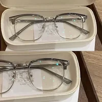 Vintage Transparent ordinateur lunettes cadre femmes hommes Anti lumière bleue lunettes carrées blocage lunettes optique Spectacle lunettes 4