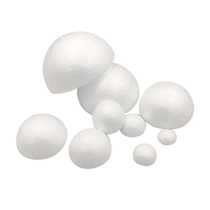 White Foam Balls Half Ball Shape Christmas Craft Ball Art Decoration Styrofoam Christmas DIY