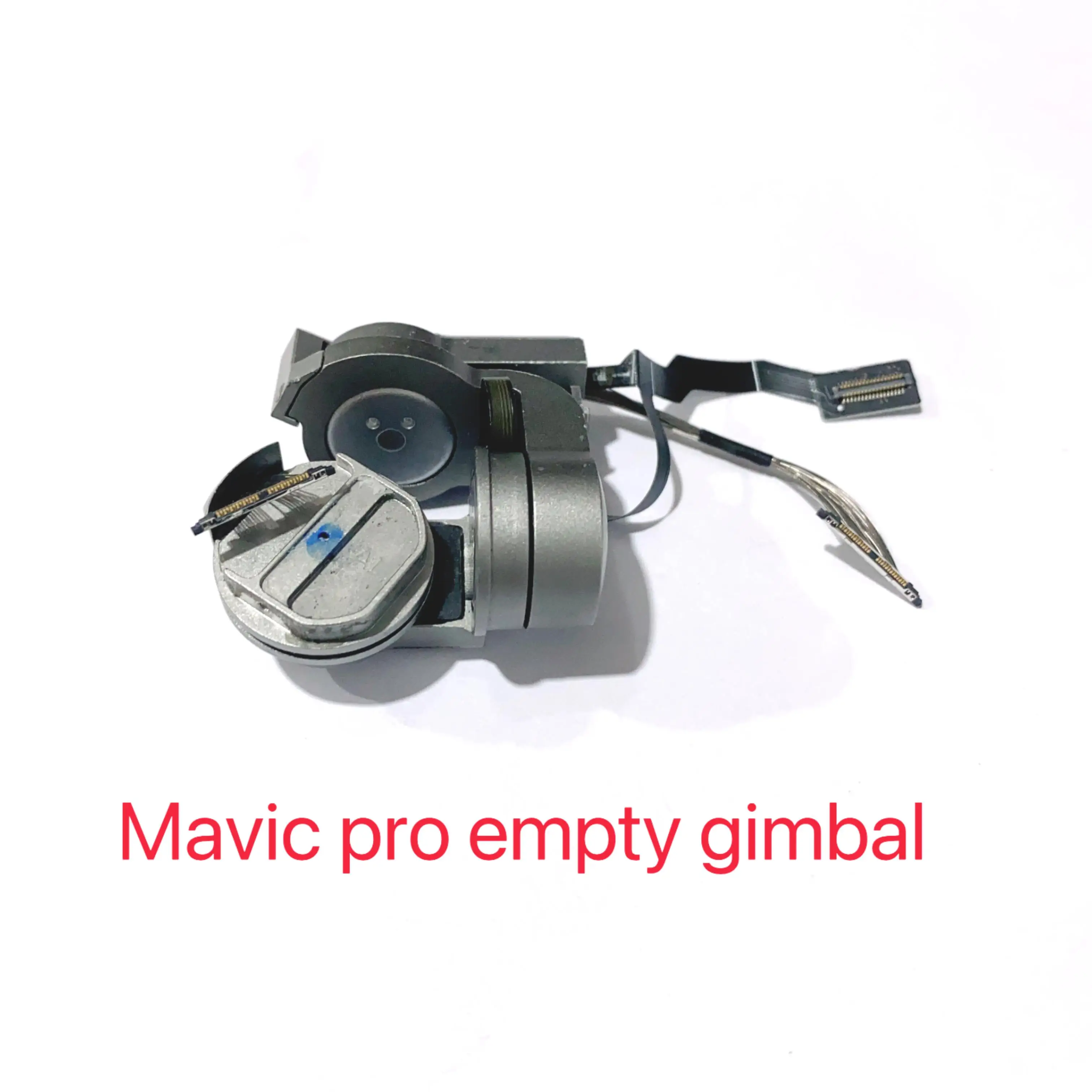 Bras d'axe de cardan avec câble pour DJI Mavic Pro, pièce détachée présentée en angle pour voir les fixations.