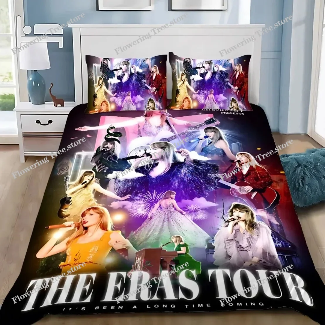 3D Print T-Taylors Adult Boy Girl Bedroom Decoration Duvet Cover Pillowcase T-TaylorS S-SwiftS Bedding Set multi-size Customisab 2