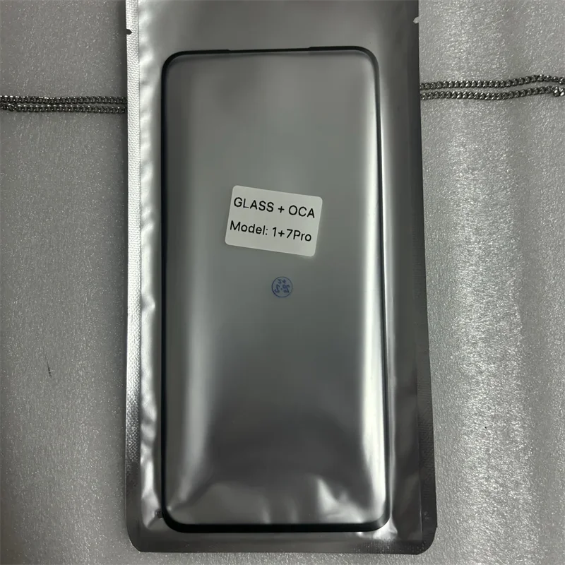 Oneplus 7 Pro One Plus 7 Pro 터치 스크린 LCD 외부 패널 렌즈 수리 교체 부품 + OCA 용 전면 유리