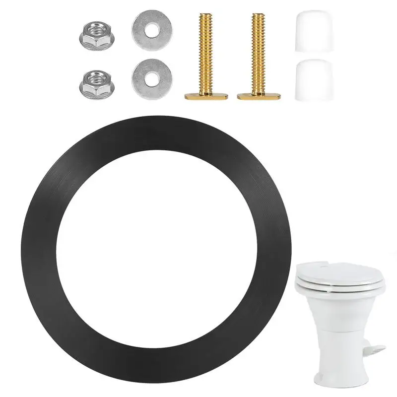 

RV Toilet Sealing Combination Kit RV Toilet Gasket Flush Seal Replacement Kit Leak-Proof RV Toilet Flush Seal For RV And Trailer