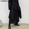 INCERUN 2023 Men Irregular Pants Solid Joggers Streetwear Elastic Waist Skirts Wide Leg Trousers Men Loose Punk Pantalon S-5XL 2