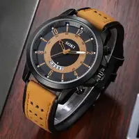 SOKI Sport Men Watch Leather Military Fashion Watches For Men Calendar Date Simple Hot Sales Men's Watch Clock relogio masculino 2