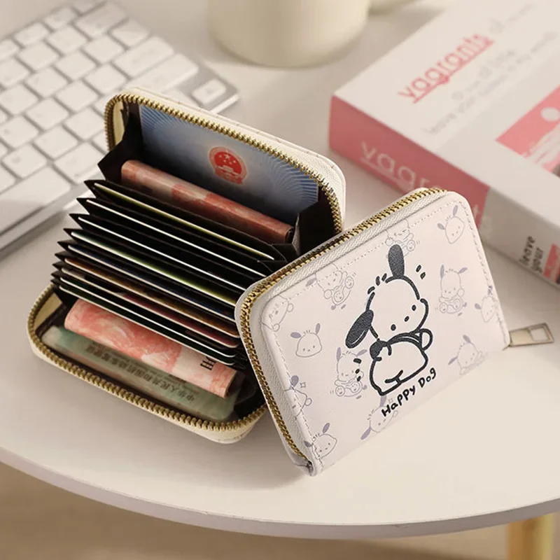 Cute Pacha Dog Cartoon Card Bags for Women Small Personality 11card Slots Card Bag Id Credit Holder Driver's License Holder