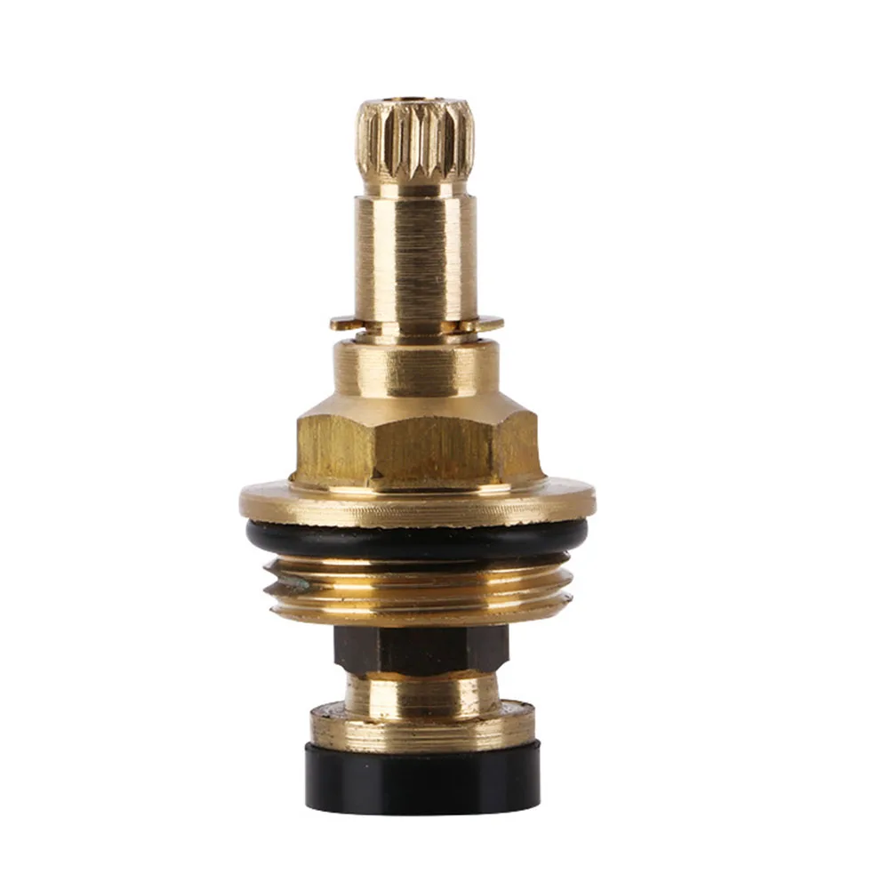 

Brass Slow Opening Spool Faucet Hot And Cold Water Spool G1/2 Bsp 20 Tooth Faucet Cartridge Copper Body Slow Opening Valve Core