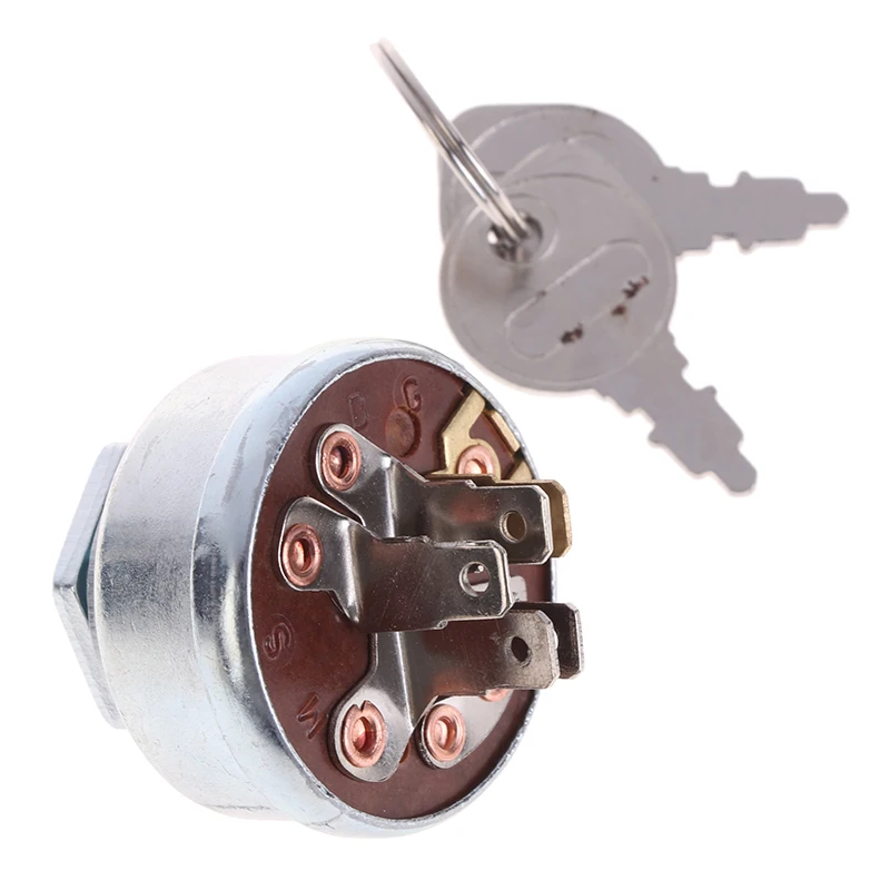 5 Pins Mower Ignition Starter Switch With Key for 4406R STD365402 for motorcycle ignition switch metal push button switch