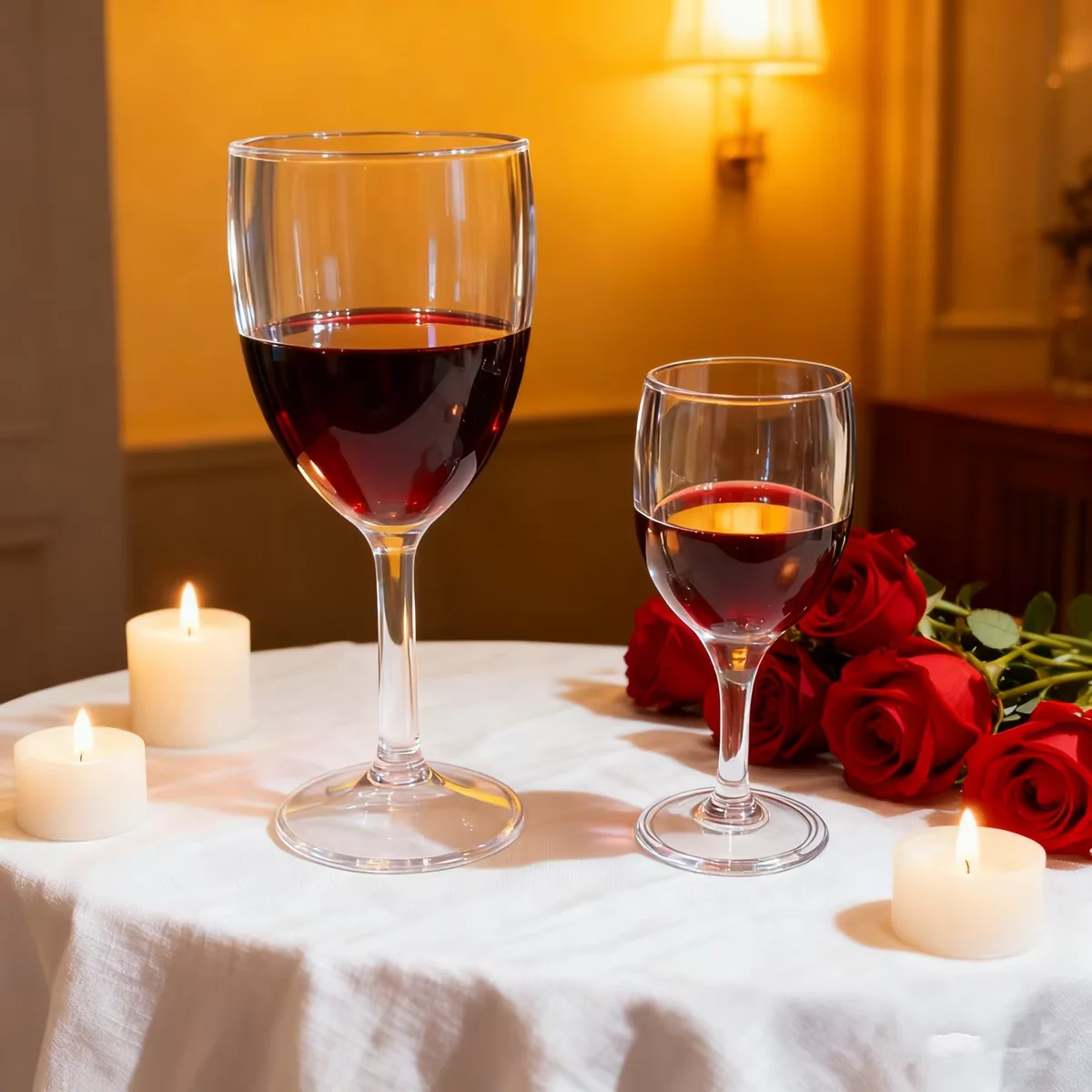 Lifelike Spilled Red Wine Glass Prop for Photography and Home Décor