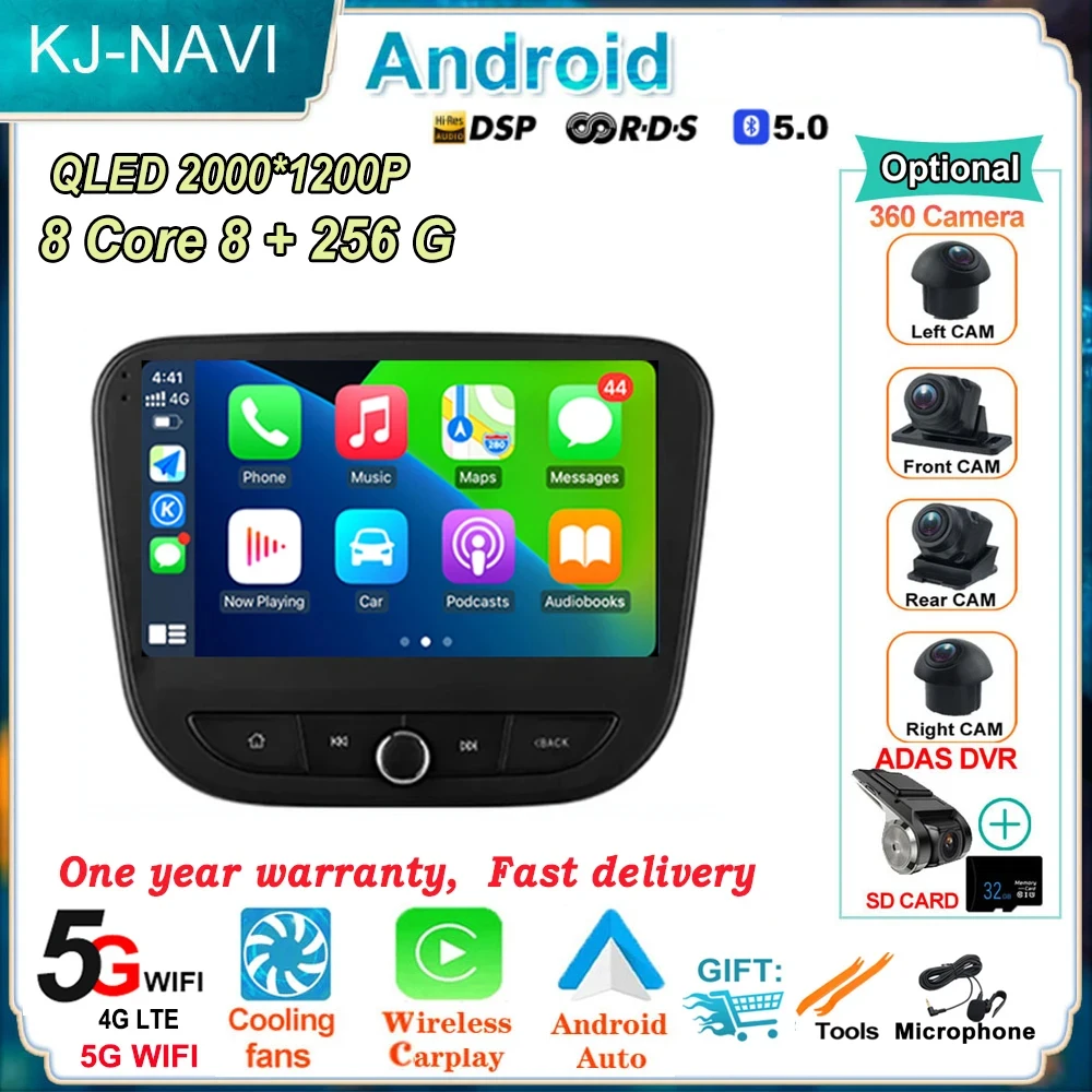 

Автомагнитола Carplay 9 дюймов, мультимедийный видеоплеер на Android 14, с GPS Навигатором, DSP, BT, Wi-Fi, QLED, для Chevrolet Malibu 9, 2015 - 2022