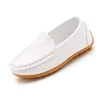 Fashion Flats For Children Casual Comfortable PU Leather Slip On Shoes Boys Girls Kids Candy 10 Colors Moccasin Loafers All Size 2