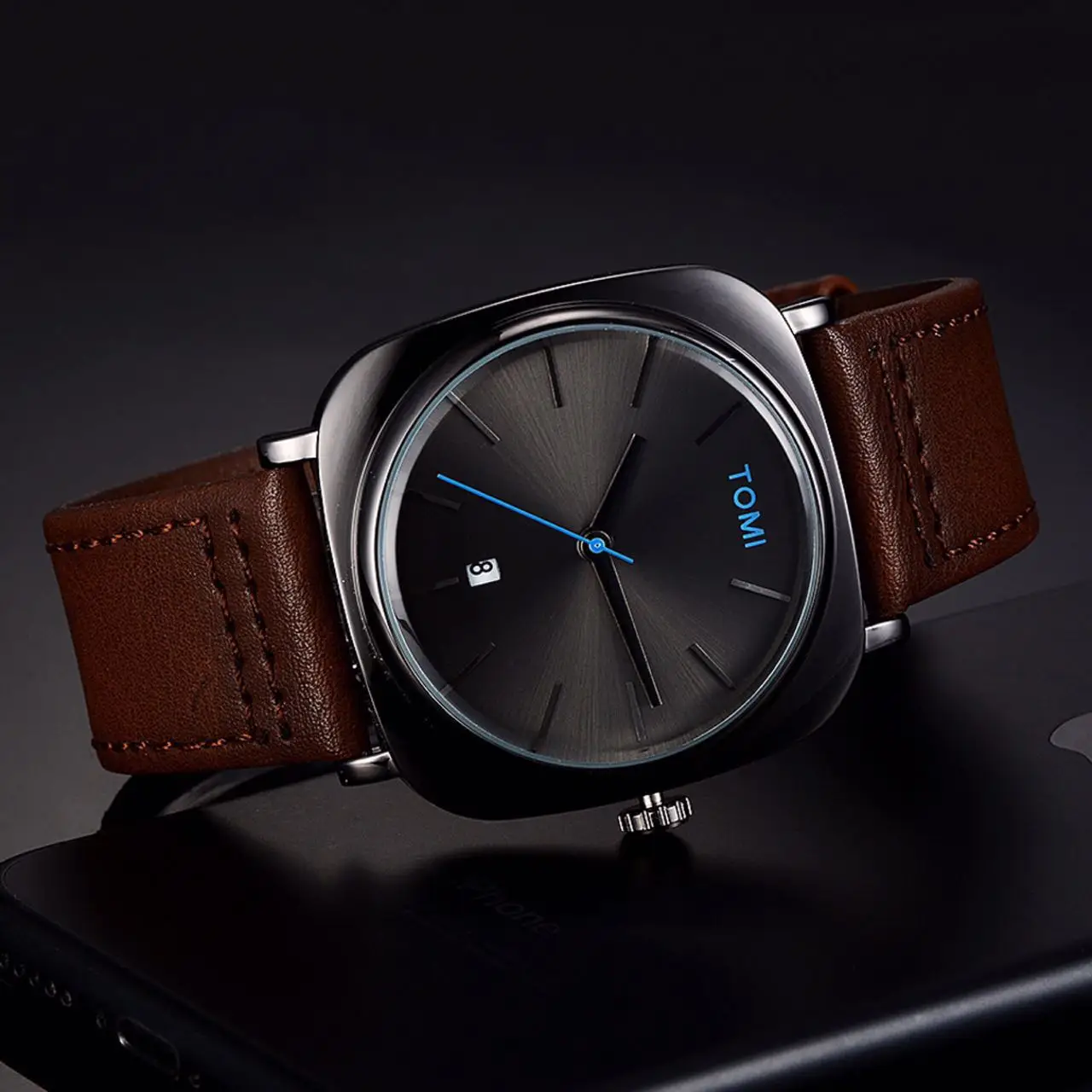 Elegant Watch for Men Simple Style Men Quartz Wrist Watches Casual Leather New Wristwatch Minimalist Black White Brown Man Clock
