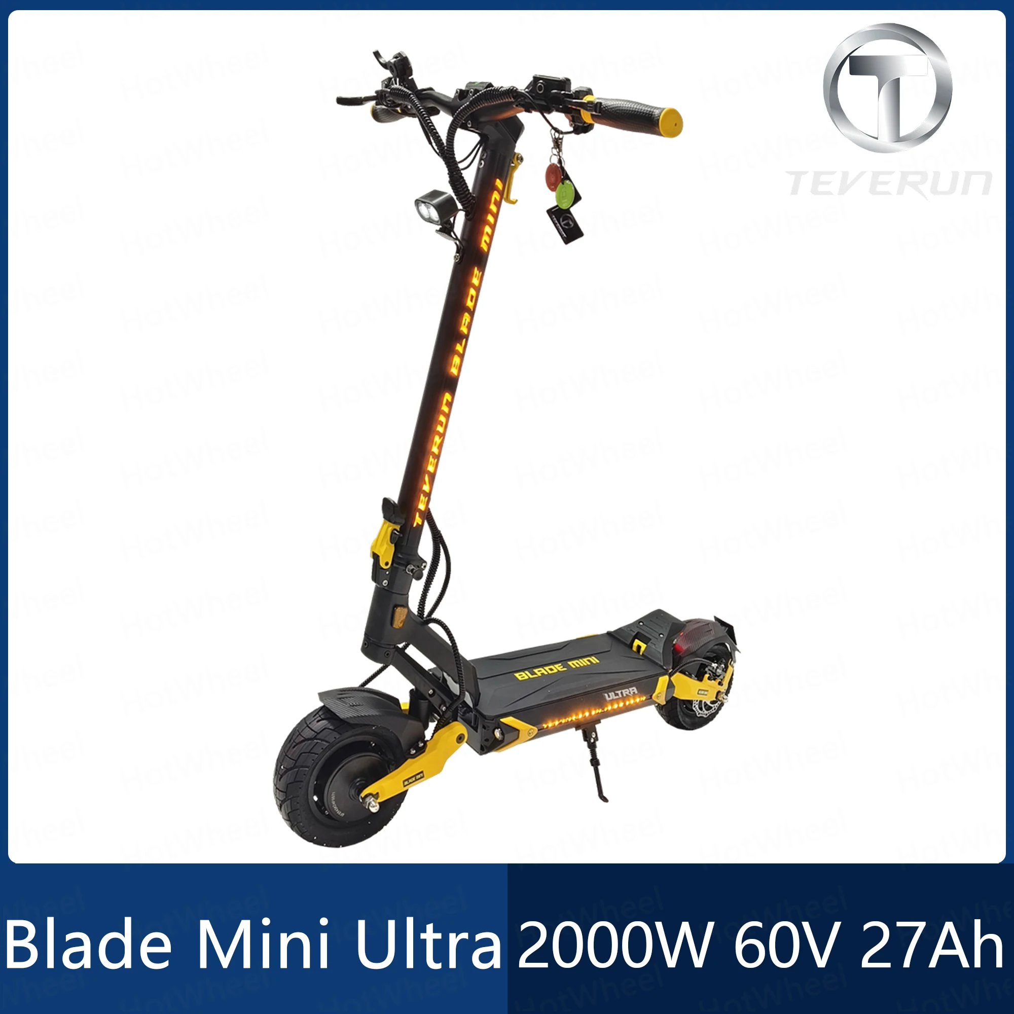 TEVERUN Blade MINI Ultra 1000W*2 Dual Motor 60V 27Ah Battery Build-in LED Display NFC Card 10inch Tubeless Range 100km Scooter