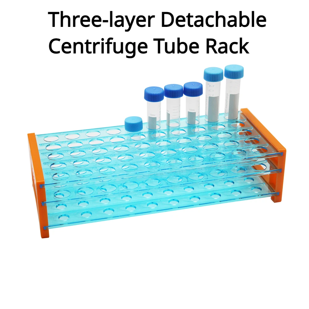 

Biosharp Three-layer Detachable Centrifuge Tube Rack 18mm 50 Holes Microbiology Lab Equipment Blood Collection Tube Holder