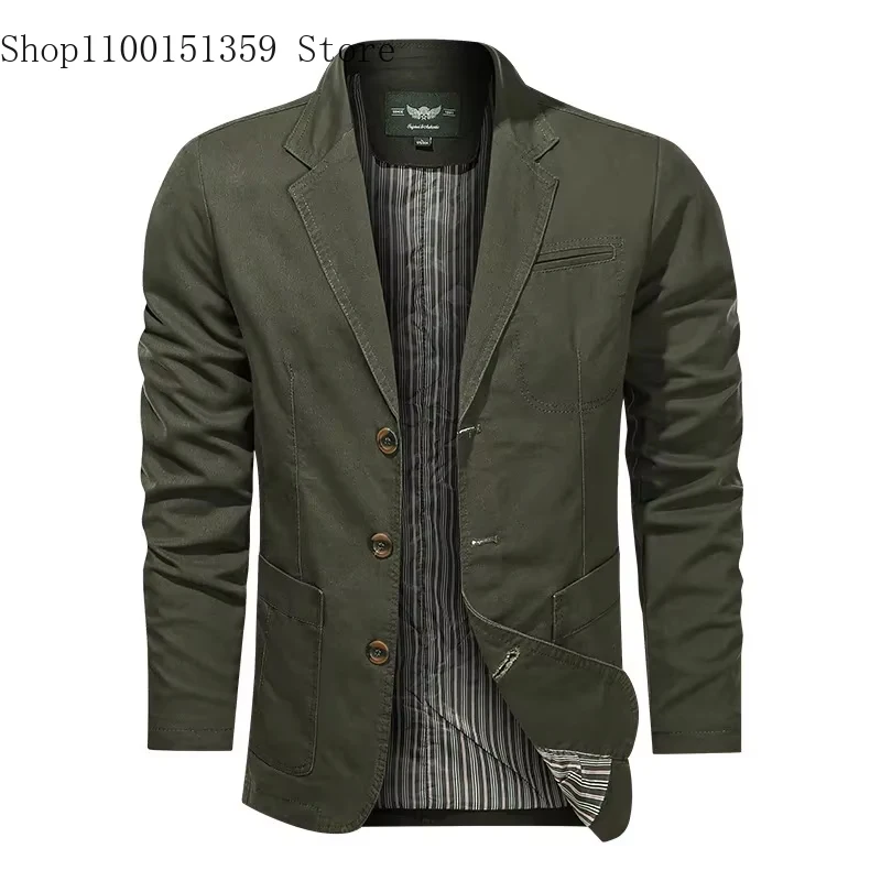 بليزرات ربيع وخريف 2025 للرجال موضة نحيفة غير رسمي...