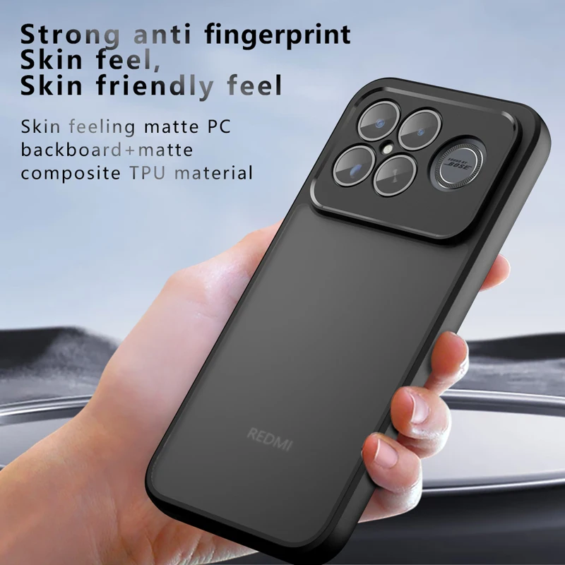 For Xiaomi 15T Pro Redmi K90 Pro Max POCO F8 Pro F8 Ultra Case Shockproof Frosted Skin Feel Matte PC+TPU Anti-fingerprint Transparent Cover