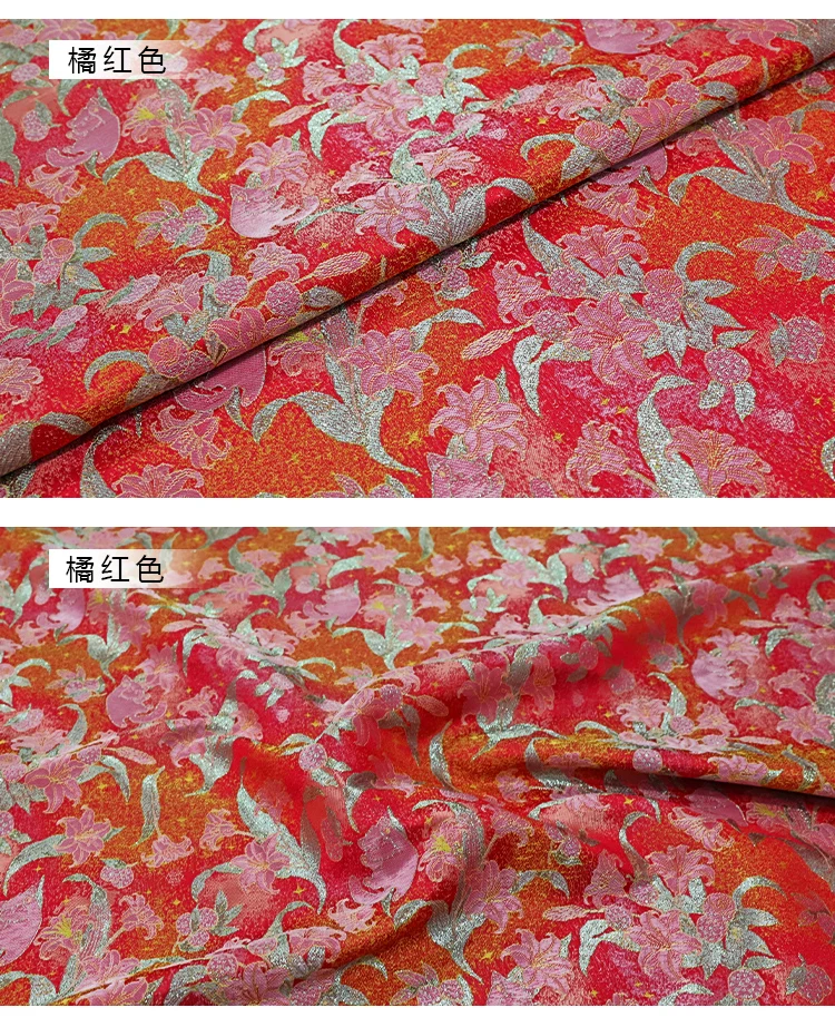 Klassischer chinesischer Song-Brokatstoff mit gewebtem Gold-Jacquardmuster, Premium-Satin für DIY-Kleidung. – Detail 7