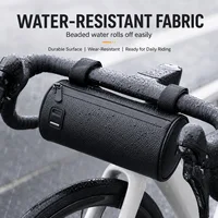 Sac de guidon de vélo étanche 1,8 L, sac de tube avant pour VTT et vélo de route, installation facile, grande capacité, sac de rangement pour le cyclisme 5
