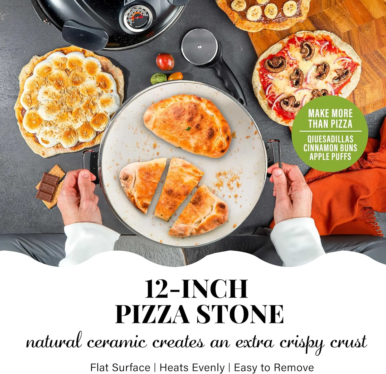 Crispy Crust Pizza Oven by  Electric Pizza Oven Indoor Portable, 12 Inch Indoor Pizza Oven Countertop 4