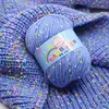 250g 5pcs Colorful Wool Thread Worsted Eco-dyed Needlework Baby Cotton Cashmere Yarn For DIY Hand Knitting Sweater Crochet Yarn 1