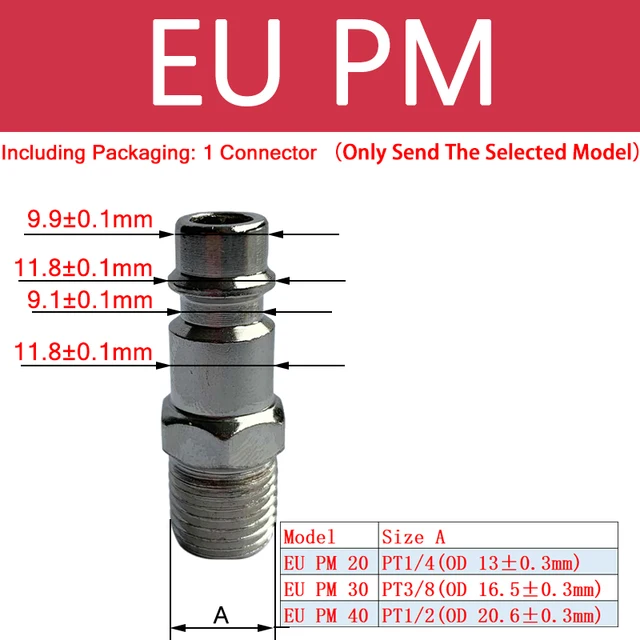 20 Pezzi Raccordi Pneumatici Push-to-Connect - Riduttori Dritti 6mm A 8mm Nero, Per Aria Compressa - Foto 6