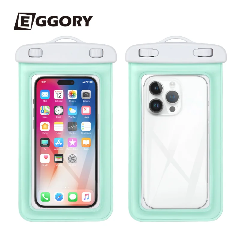 EGGORY Mobile Phone Universal Waterproof Bag Case Transparent Three-layer Sealed Waterproof Bag For Sup Surfing Swimming Fishing 80cm 90cm 3 layer fishing rod bag