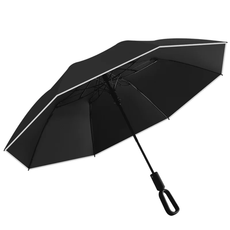 High end two fold loop buckle hook for men's automatic folding oversized Japanese and Korean style umbrellas