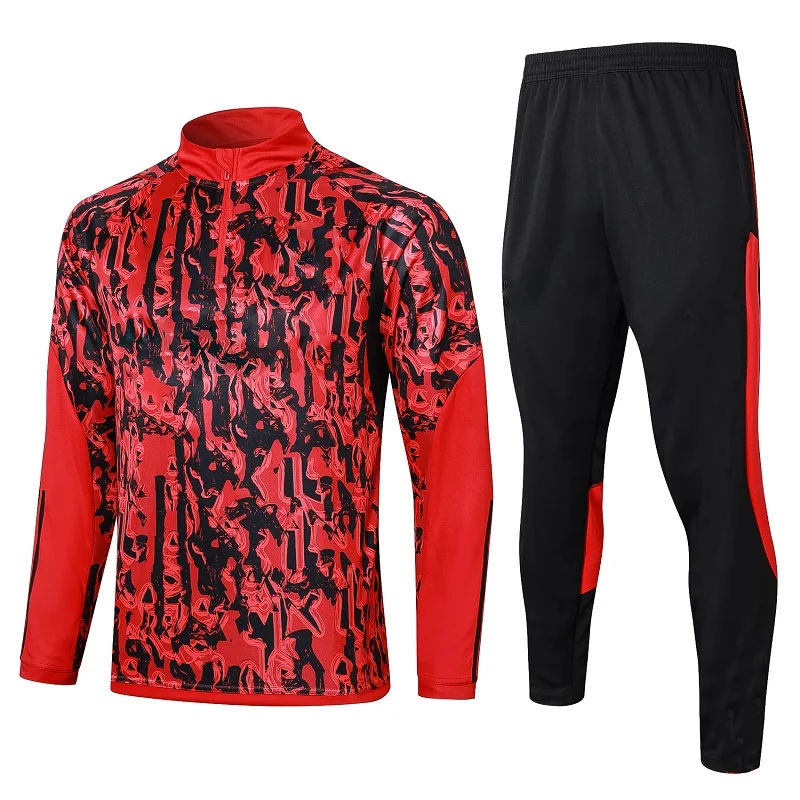 

Custom Club high quality Team Jerseys Soccer Training Jersey Full Set Shirt Football Tracksuit Uniform sportswear red