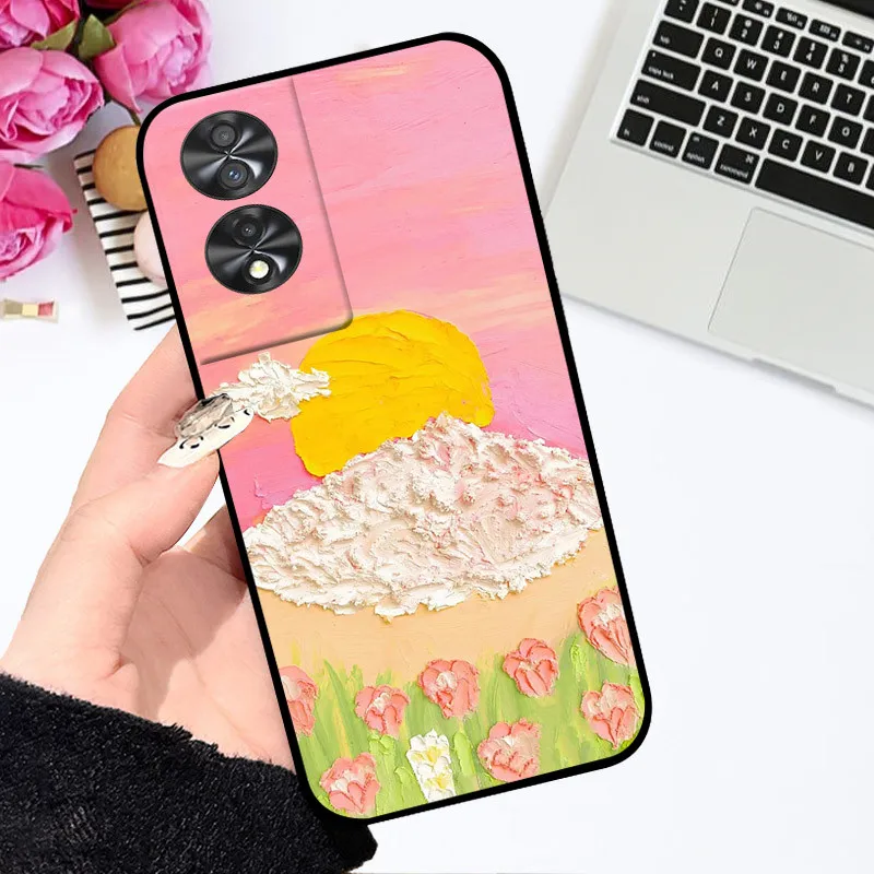 Floral Painted Soft Silicone TPU Phone Case