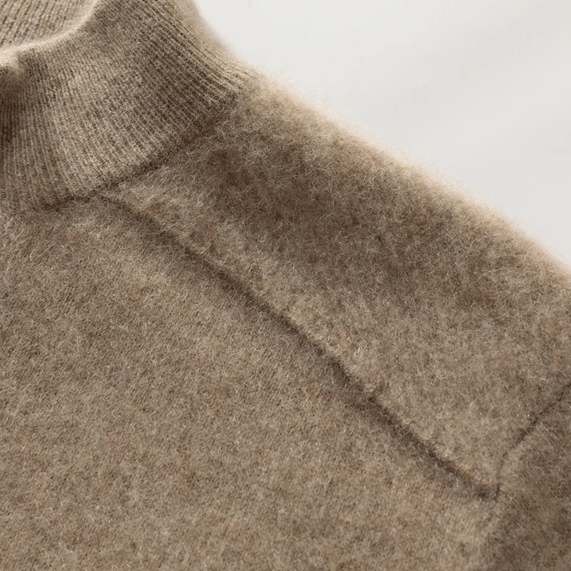 Class A 100% Pure Cashmere Sweater Men's Stand up collar Knitted Pullover Autumn Winter Warm and Soft Casual Shirt Luxurious 3