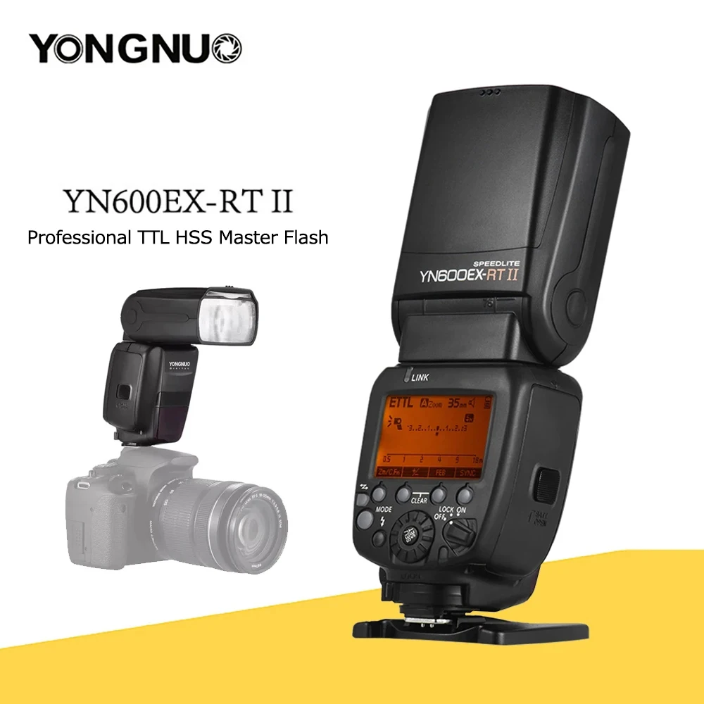 Yongnuo Yn600Ex-Rt Ii Professional Ttl Flash Speedlite 2.4G Wireless Hss 1/8000S Master Speedlight Per Fotocamera Canon Slr 600Ex-Rt