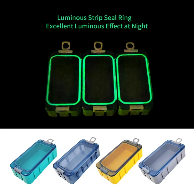 3Pcs Mini Fishing Box Set Plastic Storage Organizer Luminous Feature