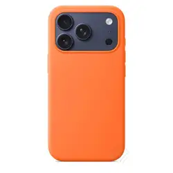 Official Liquid Silicone Magnetic Camera Control Case with Original Box Logo - iPhone 17 Pro (Orange)