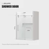56-60" W × 76" H Glass,Frameless with Handle and Seal Strip for Waterproof,Sliding Shower Door in Stylish and Modern,Sliver 6