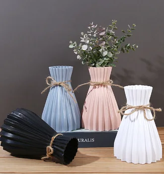 Macaron Colore Moderno Stile Europeo Imitare Vaso di Plastica Invincibile in Ceramica Matrimonio Compleanno Decorazione per Disposizioni Floreali per la Casa 1