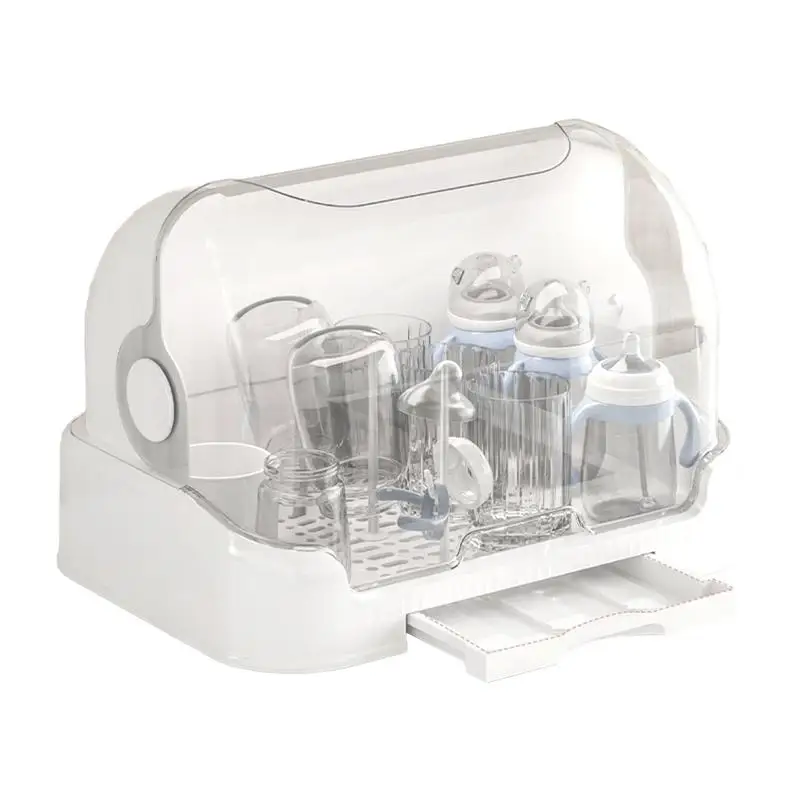 Toddler Bottles Storage Box Portable Bottle Storage With Cover Durable Countertop Rack For Toddler Bottles And Box