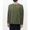 Original Pleated Fall Men's Jacket 2024 New Simple Retro Business Casual Suit Cardigan Men's Pleated Long-sleeved Blouse 2