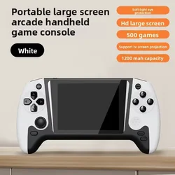 Portable Retro Gaming Console - 3.5 HD Display, Dual Joystick, TV Output, Classic Arcade Experience - Bundle 1 (Q21 White)