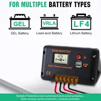 Kit de panneaux solaires monocristallins ECO-WORTHY 240 W comprenant un panneau solaire 12 V + un contrôleur de charge solaire 30 A + un câble solaire de 5 m 4