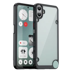 Clear Fashion Shockproof Phone Case with Fall Protection for Nothing Phone2A Plus (Black)
