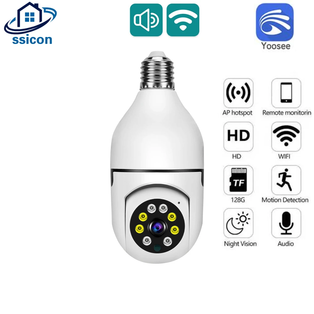 Yoosee 1080P E27 Bulb WIFI Camera 360 Rotation Wireless Smart Home Security MINI Camera Two Ways Audio 5mp wifi ip camera indoor smart home camhi app two ways audio 355 degree rotation pan tilt wireless cctv camera with rj45 port