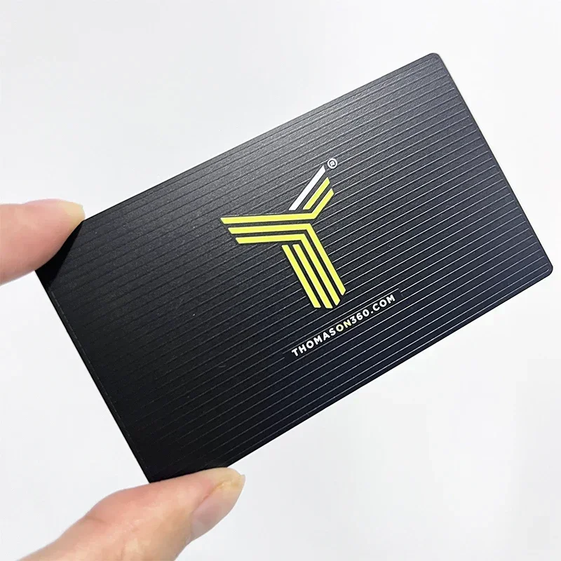 맞춤 각인 스테인리스 스틸 NFC 메탈 카드 레이저 컷 블랙 미러 블랭크 메탈 명함