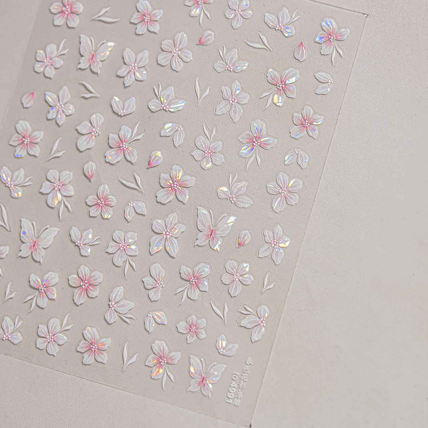 Cherry Blossom 5D Nail Art Stickers – Elegant Spring Petal Decals