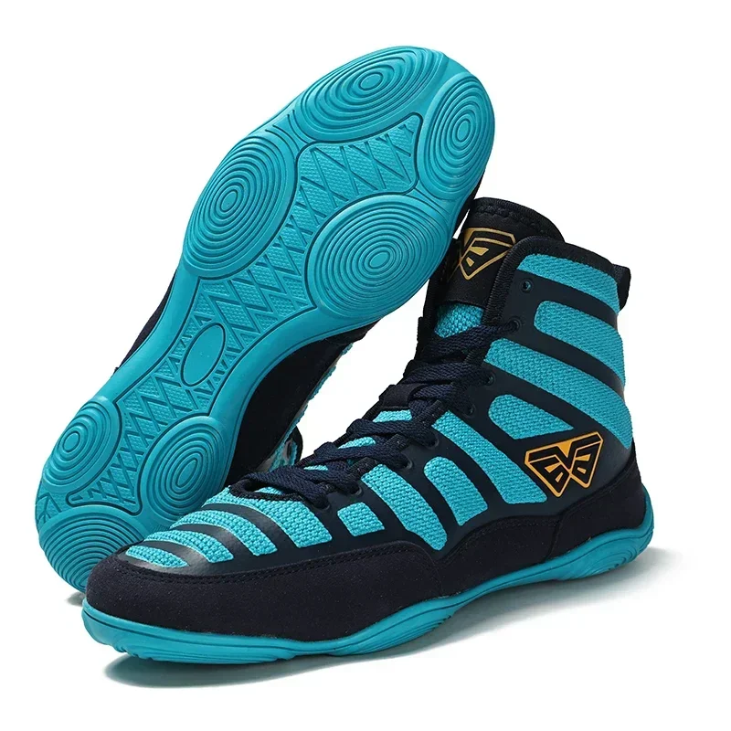 Martial Arts Shoes Wrestling Boots Men Training High Top Boxing Outdoor