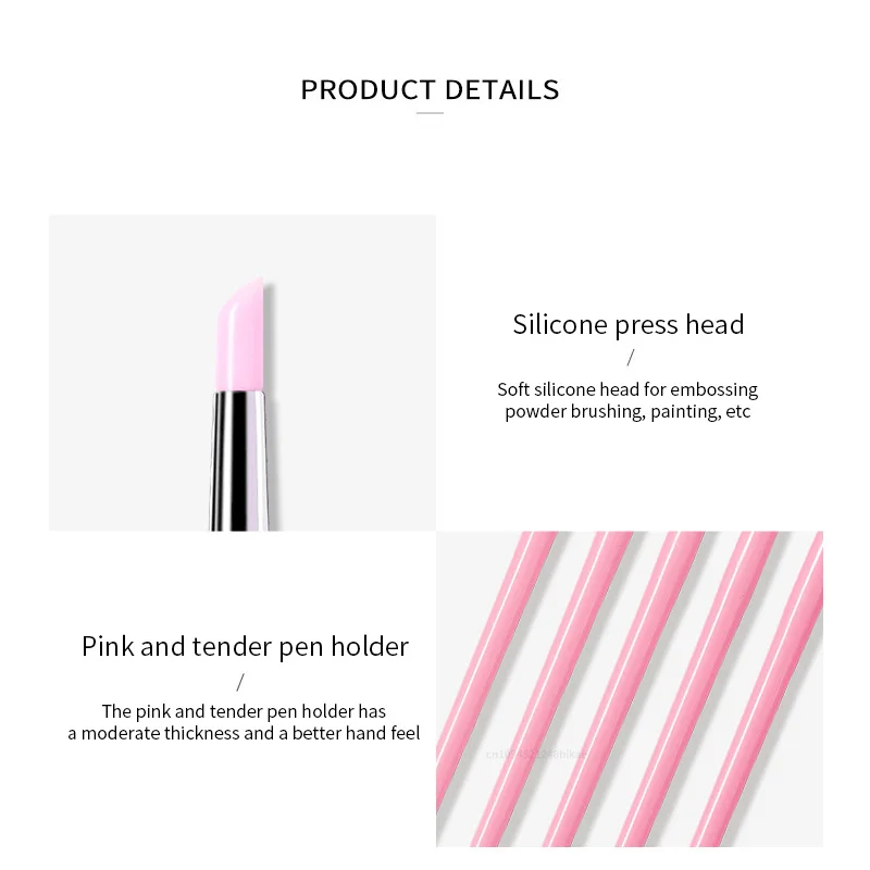 5Pcs/Set Silicone Nail Art Pen Brush UV Gel Polish Tip 3D Image DIY Dotting Polish Brushes Sculpture Pen DIY Manicure Tool 3