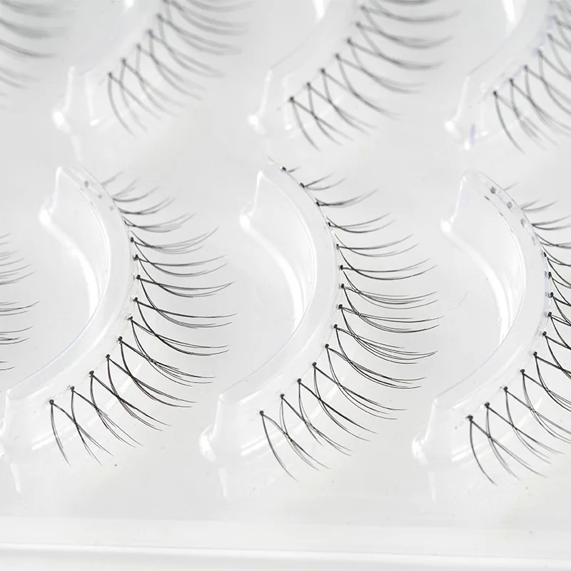 MIAOJIE Korean U-shaped False Eyelashes Zhang Yuanying False Eyelashes Natural Wispy Soft V Shaped Lash Extension Comic Eye Clea